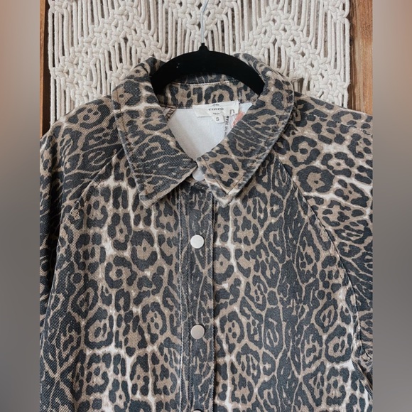ENTRO Leopard Denim Dress - Picture 7 of 13
